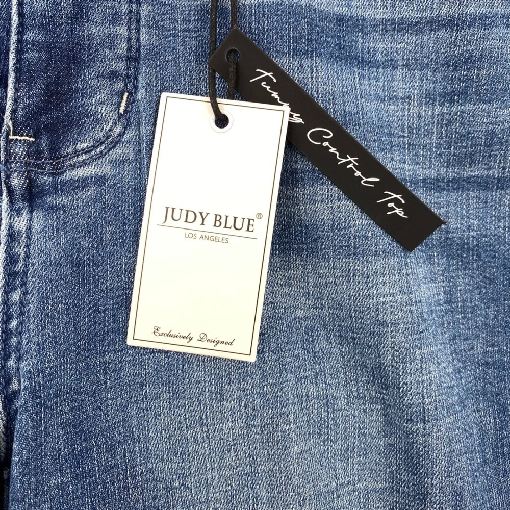Judy Blue Capri Jeans Womens 9/29 Blue Tummy Control High Rise Slim Fit Casual